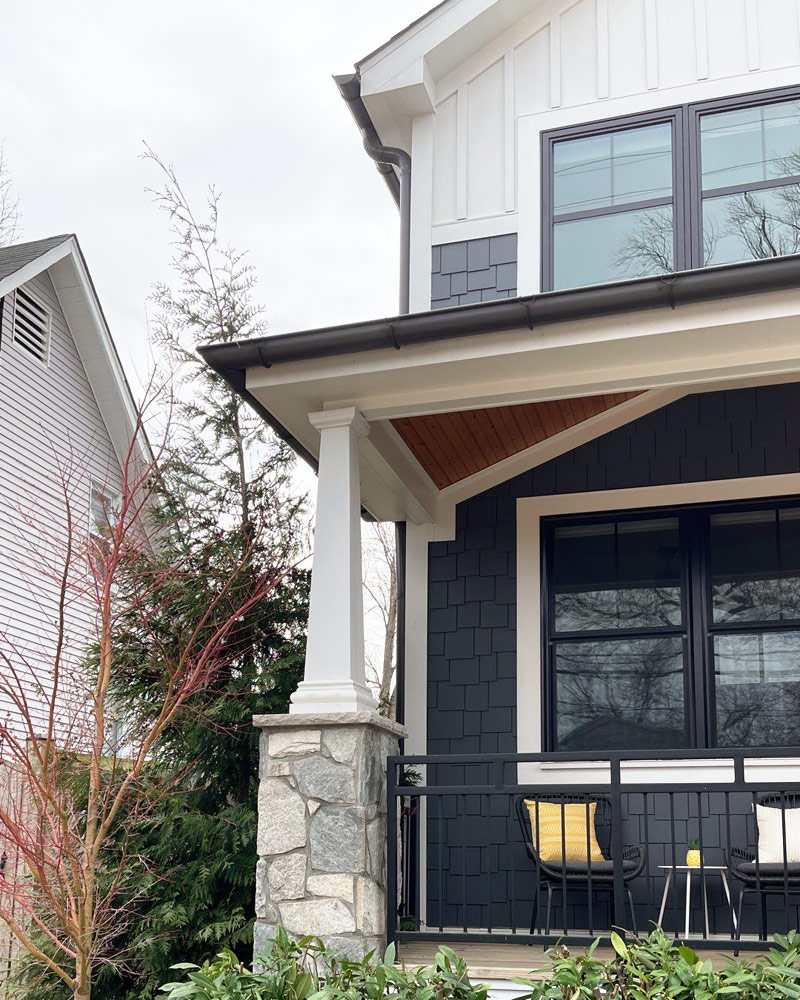 Residential roof, soffit and gutter construction