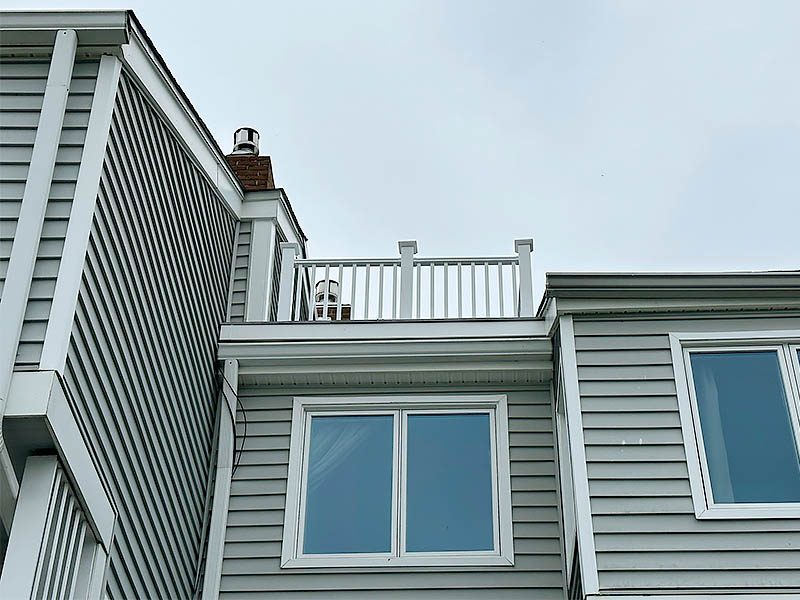 Residential Exterior of siding, deck railing