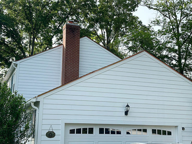 Residential Exterior of siding, flashing and chimney